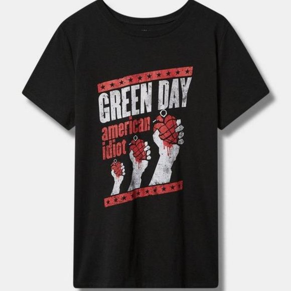 torrid Tops - ❤️NWT VINTAGE TORRID TEE - GREEN DAY AMERICAN IDIOT - BAND CONCERT TOP - SIZE 1X